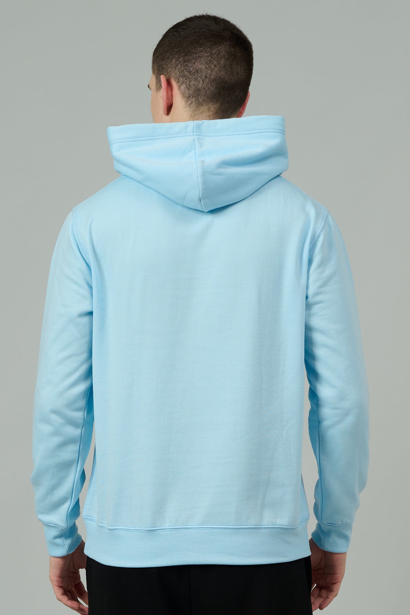 Go Devil (Tiger) Printed Sky Blue Hoodie for Men