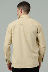 Plain Ivory Full Sleeve Shirt for Men