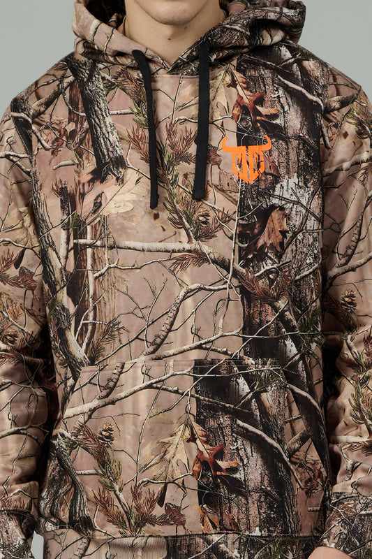 Camo Jungle Allover Print  Brown Cord Set for Men