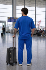 Go Devil Royal Blue Modern Relaxed Fit Co-Ord Set For Men