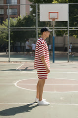 Go Devil Men’s Red & White Striped Co-Ord Set