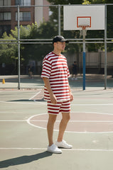 Go Devil Men’s Red & White Striped Co-Ord Set