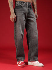 Go Devil Mens Baggy Fit Premium Washed Black Jeans
