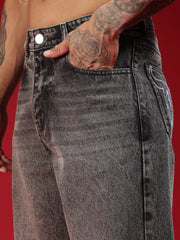 Go Devil Mens Baggy Fit Premium Washed Black Jeans