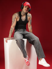 Go Devil Mens Baggy Fit Premium Washed Black Jeans