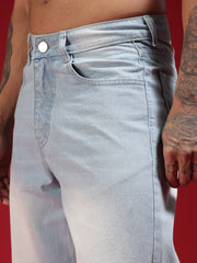 Go Devil Mens Baggy Fit Light Blue Jeans