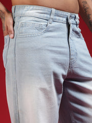 Go Devil Mens Baggy Fit Light Blue Jeans
