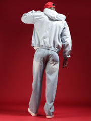 Go Devil Mens Baggy Fit Light Blue Jeans