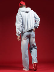 Go Devil Mens Baggy Fit Light Blue Jeans