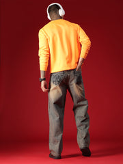 Go Devil Men's Washed Denim Baggy Jeans