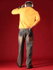 Go Devil Men's Washed Denim Baggy Jeans