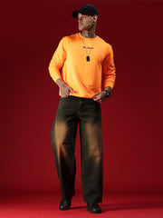 Go Devil Mens Black Washed Baggy Jeans