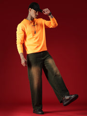 Go Devil Mens Black Washed Baggy Jeans