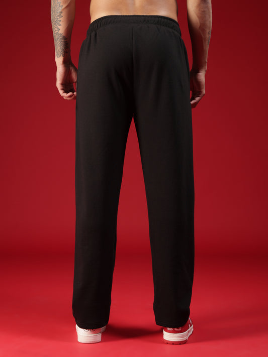 Go Devil Mens Black Printed Joggers