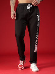 Go Devil Mens Black Printed Joggers