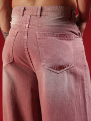 Go Devil Mens Wide Fit Soft Pink Jeans