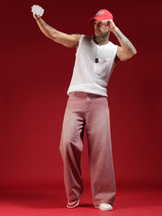 Go Devil Mens Wide Fit Soft Pink Jeans