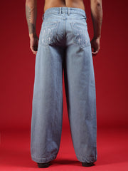 Go Devil Mens Wide Fit Light Blue Jeans