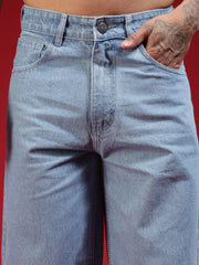 Go Devil Mens Wide Fit Light Blue Jeans