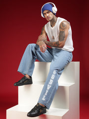 Go Devil Mens Wide Fit Light Blue Jeans
