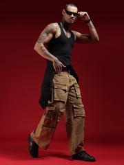 Go Devil Mens Multi-Pocket Stylish Cargo Denim Jeans