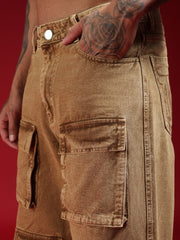 Go Devil Mens Multi-Pocket Stylish Cargo Denim Jeans