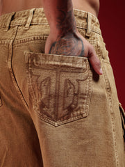 Go Devil Mens Multi-Pocket Stylish Cargo Denim Jeans