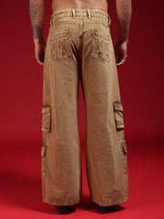 Go Devil Mens Multi-Pocket Stylish Cargo Denim Jeans