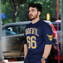 Go Devil 66 Printed Polyester Navy Co-ord Set for Men