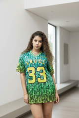 Go Devil ANGEL 33 Women's Cotton Multicolor Oversized Jersey Tee