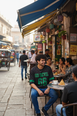 Go Devil 66 (In Green) Printed Black Jersey Oversized T-Shirt for Men