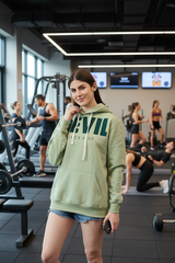Go Devil Since 2020 Printed Green Hoodie for Women