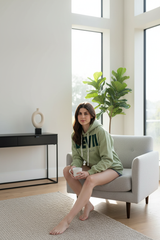 Go Devil Since 2020 Printed Green Hoodie for Women