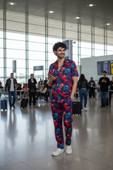 Colourful Skull Printed Shirt With Pant Co-Ord Set For Men