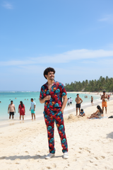 Colourful Skull Printed Shirts With Pant Co-Ord Set For Men
