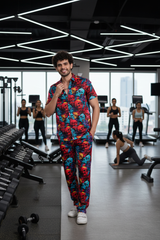 Colourful Skull Printed Shirts With Pant Co-Ord Set For Men