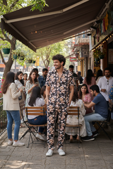 Flower Printed Shirt With Pant Co-Ord Set For Men