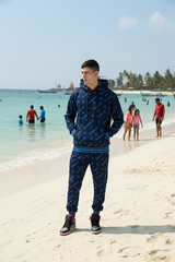 Go Devil All Over Print Printed  Blue Cord Set for Men
