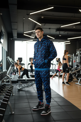Go Devil All Over Print Printed  Blue Cord Set for Men