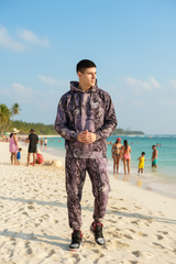 Camo Jungle Allover Print Grey Cord Set for Men