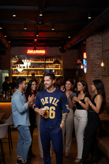 Devil 66 Printed Navy Polyester Jersy for Men