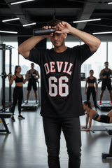 Devil Signature Jersy 66 Printed Black & White for Men