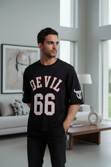 Devil Signature Jersy 66 Printed Black & White for Men