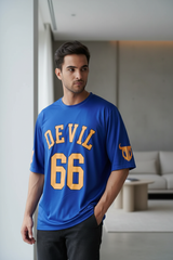 Devil Signature Jersy 66 Printed Royal & Yellow for Men