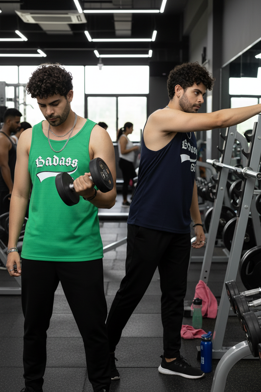 Pack of 2 Green & Royal Blue Color Vests for Men