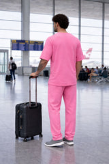 Go Devil Pink Effortless Travel & Street Co-Ord Set For Men