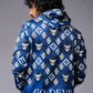 185 GD Logo Printed Blue Hoodie for Men - Go Devil
