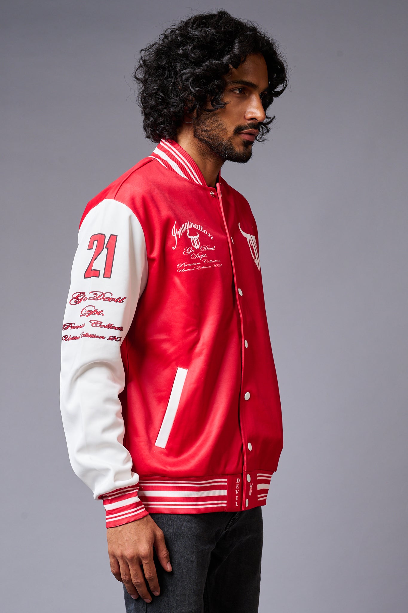 Jacket red hotsell and white