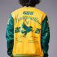 666 Imagination Yellow & Green Varsity Jacket for Men - Go Devil