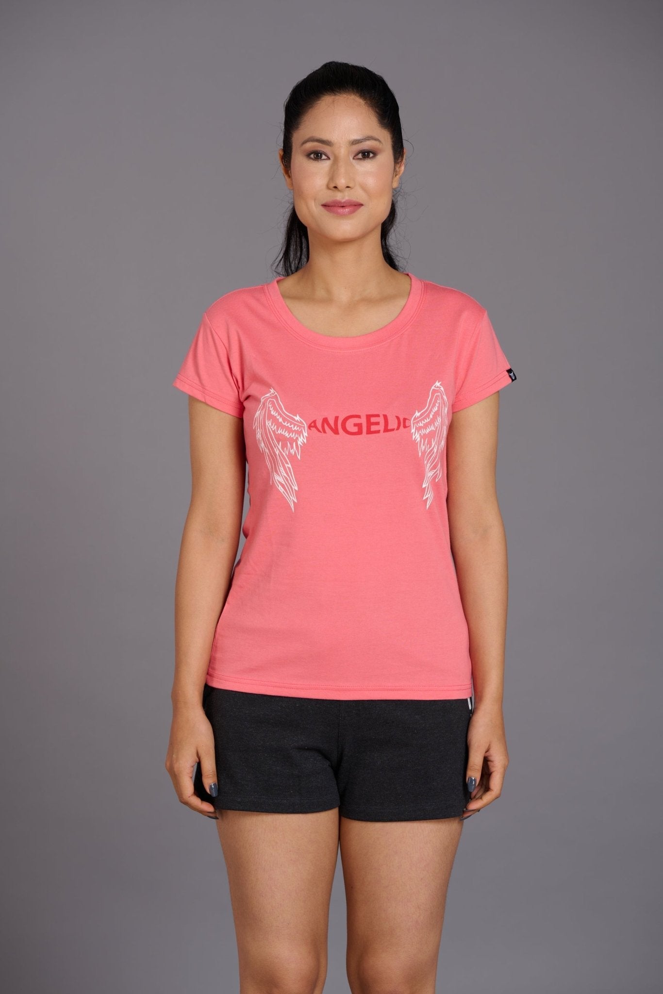 Angelic Pink Oversized T-Shirt for Women - Go Devil